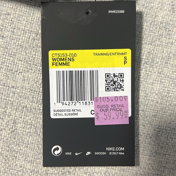 Nike Tight Fit Mid Rise Leggings Black SIZE S - Picture 3 of 3